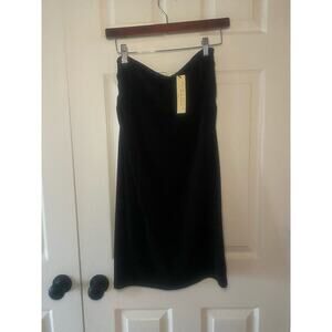 NWT Alice + Olivia Air‎ Black Midi Skirt Size 8